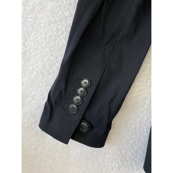 Helmut Lang Blazer‎ Women’s Black Silk Tailored Coat Jacket Minimalist Size 2 - Picture 9 of 10